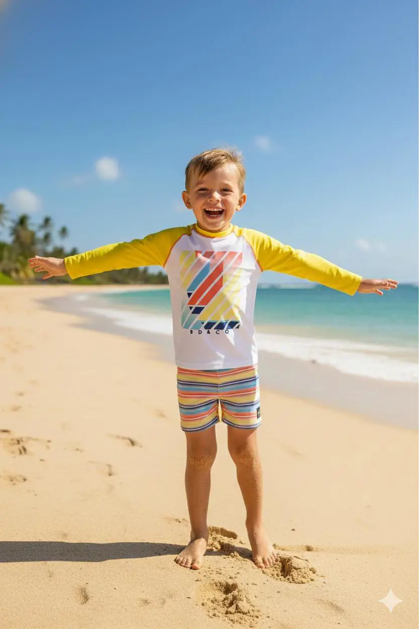 CONJUNTO CAMISETA FPS + SUNGA BANANA DANGER COR AMARELO E BRANCO